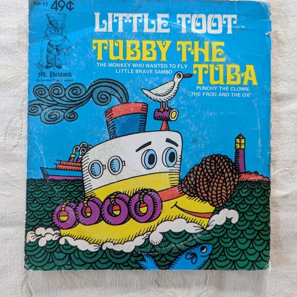 VTG Mr. Pickwick 45 RPM Bundle of 4 Kids Records Tubby Wizard of Oz Farm School - Picture 5 of 8